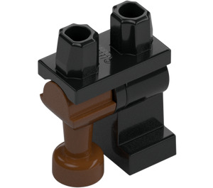 LEGO Zwart Heupen met Zwart Links Been en Reddish Bruin Peg Been (84637 / 93798)