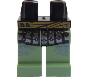 LEGO Noir Les hanches avec Printed Jambes (3815 / 67577)
