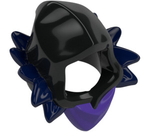 LEGO Black Hood with Dark Blue Spikes (105650)