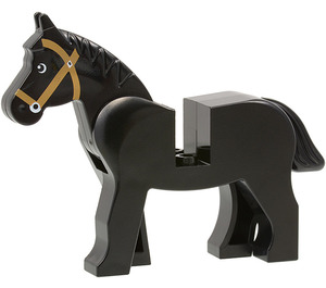 LEGO Black Horse with Dark Tan Bridle (75998)