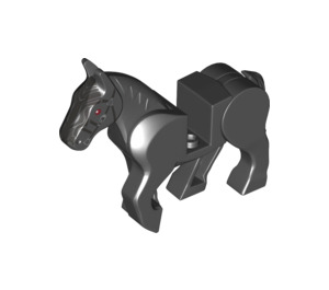 LEGO Black Horse with Moveable Legs and Gray Bridle (10509)