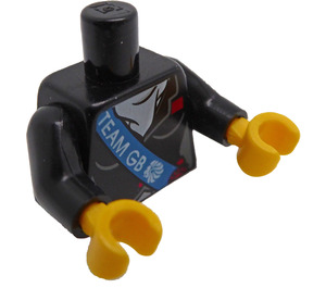 LEGO Black Horseback Rider Torso (973 / 88585)