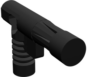 LEGO Black Hose Nozzle Elaborate with Grooves (58367)