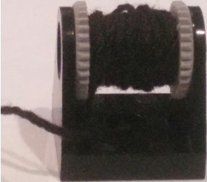 LEGO Black Hose Reel 2 x 2 Holder with String