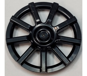 LEGO Black Hub Cap with 9 Spokes