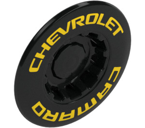 LEGO Negro Buje Gorra con Grande Flange con Chevrolet (49098 / 49113)