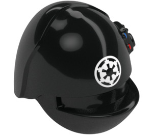 LEGO Noir Imperial Gunner Casque avec Blanc Crest (39459)