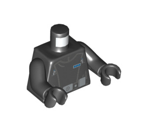 LEGO Black Imperial Navy Officer Minifig Torso (973 / 76382)