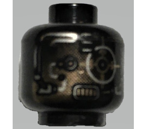 LEGO Black Insectoids Droid with Copper and Silver Pattern Head (Safety Stud) (3626)