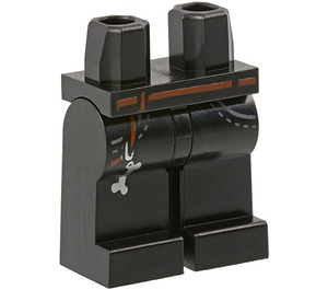 LEGO Schwarz Jack Davids Minifigure Hüften und Beine (3815 / 56124)