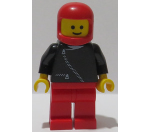 LEGO Black Jacket, Red Legs, Red Classic Helmet Minifigure