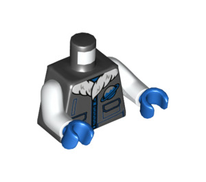 LEGO Noir Jacket avec Argent Planet Torse (973 / 76382)