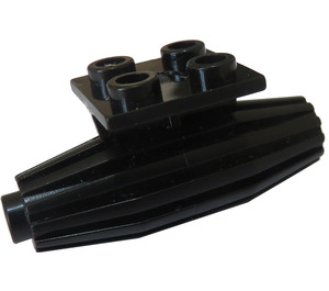 LEGO Black Jet Engine with Ridges with 2 x 2 Top Plate (4229)