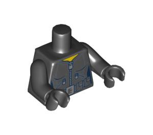 LEGO Zwart Jewel Thief Minifiguur Torso (973 / 88585)