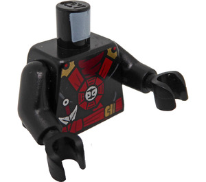 LEGO Black Kai - Round Torso Emblem Minifig Torso (973 / 76382)
