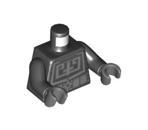 LEGO Zwart Karlof Minifiguur Torso (973 / 76382)