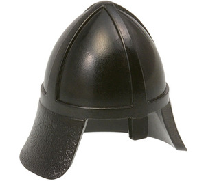 LEGO Schwarz Knights Helm mit Nackenschutz (3844 / 15606)