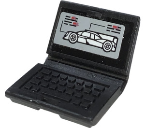 LEGO Schwarz Laptop mit mit Porsche 919 Hybrid Aufkleber (18659)