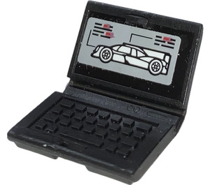 LEGO Black Laptop with With Porsche 919 Hybrid Sticker (18659)
