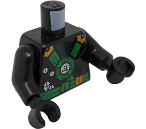 LEGO Schwarz Lloyd - Deepstone Minifigur Torso (973 / 76382)