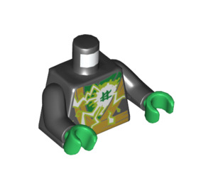 LEGO Svart Lloyd - Sons av Garmadon (Spinjitzu Master) Minifigur Overkropp (973 / 76382)