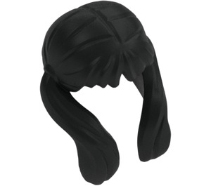 LEGO Noir Cheveux Longs avec Frange avec De Face Ponytails (68520)