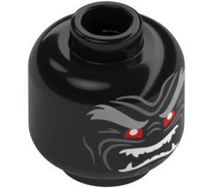 LEGO Black Lord Garmadon - Legacy Minifigure Head (Recessed Solid Stud) (3626 / 43837)