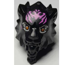 LEGO Black Lord Ras Head with Dark Pink Markings (102885)