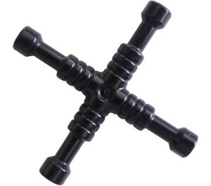 LEGO Schwarz Lug Wrench, 4-Way