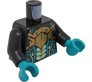 LEGO Svart Maaray Vakt Minifigur Kropp (973 / 76382)