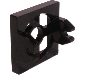 LEGO Black Magnet Holder Tile 2 x 2 with Tall Arms and Shallow Notch (2609)