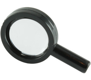 LEGO Schwarz Magnifying Scheibe mit Transparent Lens mit dünnem Rahmen (30152 / 90463)