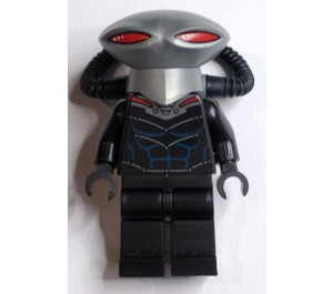 LEGO Svart Manta med Silver Hjälm  Minifigur