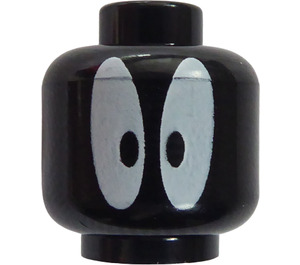 LEGO Black Martian Marvin Plain Head (Recessed Solid Stud) (3626)