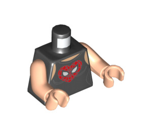 LEGO Zwart Mary Jane Torso met Spiderman Gezicht in Hart (973 / 76382)