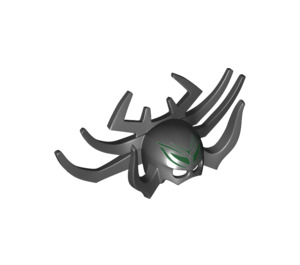 LEGO Black Mask with Spider Leg Horns and Dark Green Markings (34390)