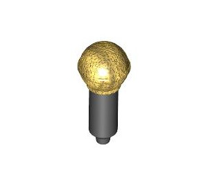 LEGO Noir Microphone avec Full Gold Haut (18740 / 93520)