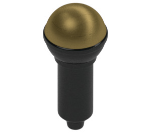 LEGO Noir Microphone avec Demi Gold Haut (20274 / 93520)