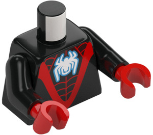 LEGO Black Miles Morales: Spider-Man with Black Legs Minifig Torso (973 / 76382)