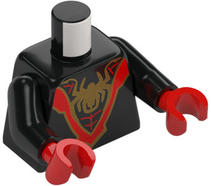 LEGO Black Miles “Spin” Morales Minifig Torso (973 / 76382)