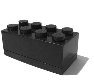 LEGO Black Mini 2x4 Storage Brick (4012)