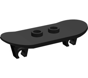 LEGO Black Minifig Skateboard with Two Wheel Clips (45917)
