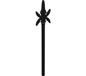 LEGO Black Minifig Spear with Four Side Blades (43899)