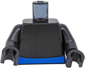 LEGO Zwart Minifiguur Torso Oswald met Blauw Riem (973 / 76382)