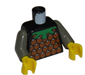 LEGO Zwart Minifiguur Torso met Keten Mail (973 / 73403)