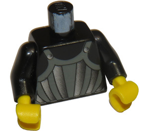 LEGO Black Minifig Torso with Fright Knights Striped Armor (973)