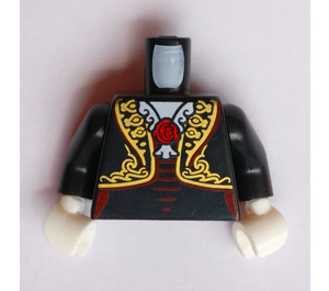 LEGO Svart Minifigur Overkropp med Lace Antrekk (973)