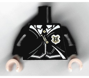 LEGO Black Minifig Torso with Madame Hooch Decoration and Light Flesh Hands (973)