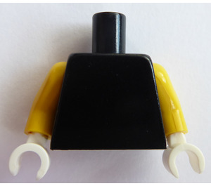 LEGO Black Minifig Torso with Yellow Arms and White Hands (973 / 73403)