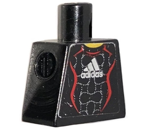 LEGO Black Minifig Torso without Arms with Adidas Logo and #1 on Back Sticker (973)